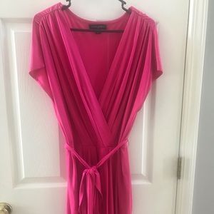 Banana Republic Hot Pink 100% Silk Dress